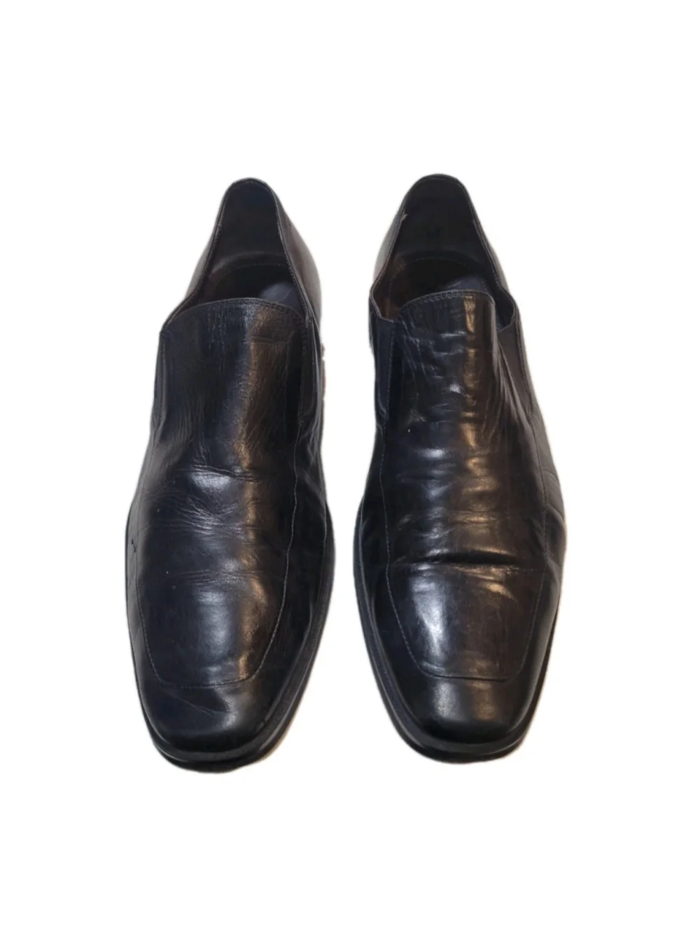 Bruno Magli PITTO Black Leather Round Toe Slip On Loafers Men’s Size 10.5M